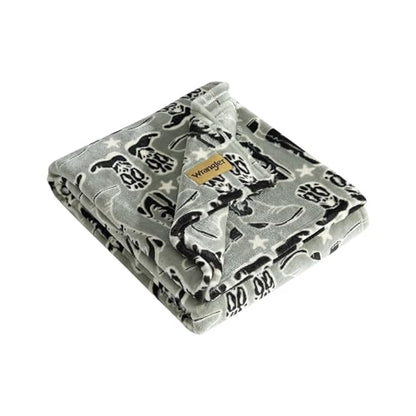 Wrangler - Soft Plush Throw Blanket for Bed & Couch, 50x60 - color: Knockin Boots, size: 50" x 70"