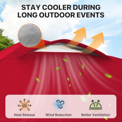 EAGLE PEAK 6.6x6.6 Pop Up Canopy Tent Easy Up Canopy Outdoor, Red - color: Red, size: 6.6x6.6