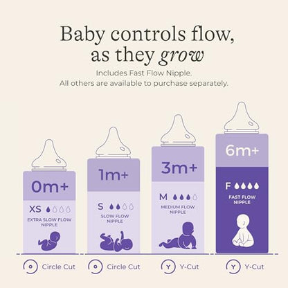 Lansinoh Anti-Colic Baby Bottles, 11 Ounces, 4 Count - style: 11 Ounce, Fast Flow, 4 Count