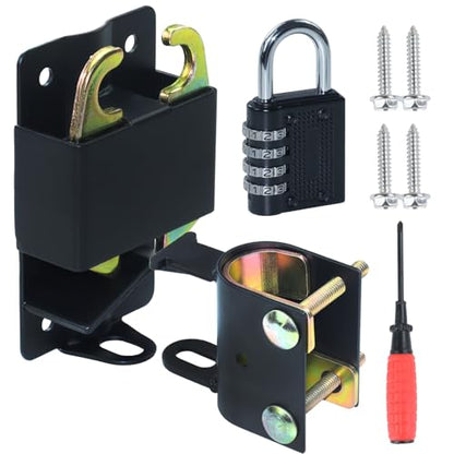 Mini Farm Gate Latch for Metal Gates with 1-1/4" to 1-1/2" Tubes - color: 1x S16100700(Small Size Version 3"x 5")