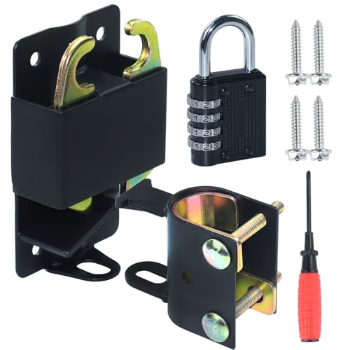 Mini Farm Gate Latch for Metal Gates with 1-1/4" to 1-1/2" Tubes - color: 1x S16100700(Small Size Version 3"x 5")