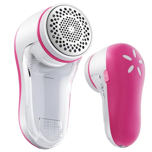 POPCHOSE Fabric Shaver, Lint Shaver with 6-Leaf Blade, Rechargeable - color: Pink