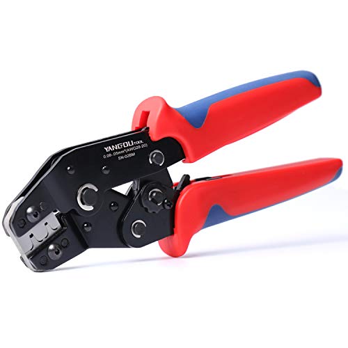 Yangoutool JST Crimper: AWG28-20 (0.08-0.5mm²), Compatible with XH 2.54, 3.96, PH2.0, PX, SM, SH, Molex, Dupont Connectors Model SN02BM - style: SN-02BM
