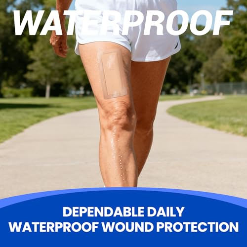 Large Waterproof Bandages 4x8 Silicone Foam Dressing Sensitive Skin, 5 PCS - style: 4"x8"(5PCS)
