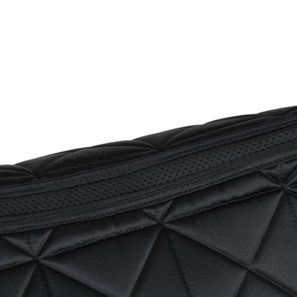 WeatherBeeta Satin Luxe Air-Tec Euro Jump Shaped Saddle Pad - color: Black