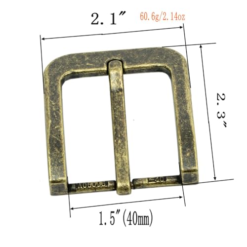 1.5"(38mm-40mm) Belt Buckle Men Replacement Buckle Heavy Duty - color: Bronze