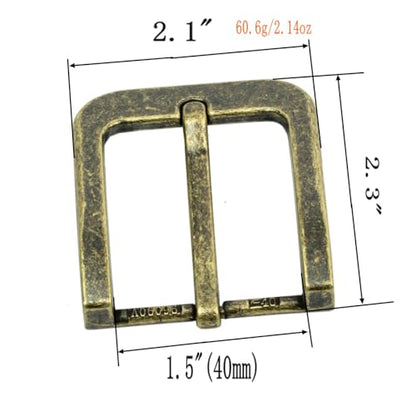 1.5"(38mm-40mm) Belt Buckle Men Replacement Buckle Heavy Duty - color: Bronze