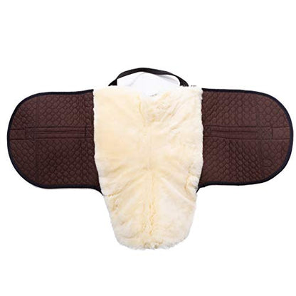 Werner Christ Horse Bareback Pad Premium Plus, Made of Real Sheepskin in Brown Size Full - color: Brown, size: Full