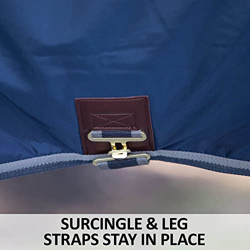 Dura-Nylon Tekno-Fleece Stable Horse Blankets & Sheets | V-Free Pressure Free Wither | Adjustable Leg Strap Horse Sheets | Comfortable Horse Blankets for Winter - size: 66