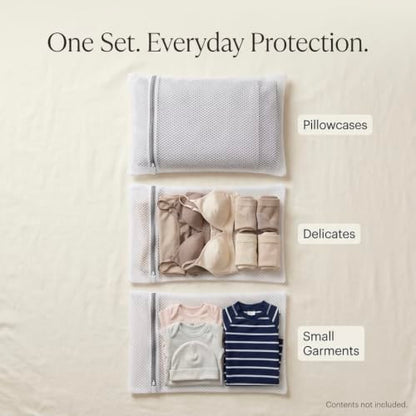 GroundLuxe Mesh Laundry Bags for Delicates, 3 Pack, 12 x 16 Inch