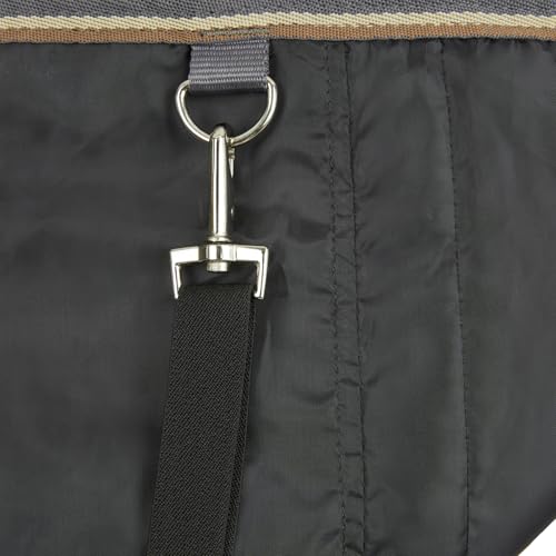 Horze Glasgow Heavy Weight Waterproof Winter Turnout Horse Blanket (350g Fill) - Blackened Pearl - 75 in