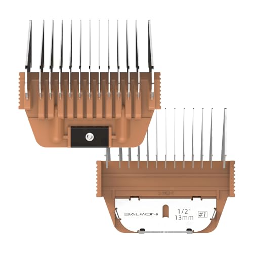 Stainless Steel A5 Wide Guide Comb – Metal Attachment for A5 Wide Blades, Compatible with Wahl KM, Andis, Oster, Heiniger – Smooth & Durable Grooming Guard (13mm - 1/2") - size: 13mm - 1/2"