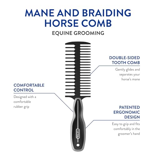Wahl Professional Animal Mane & Tail Brush, 858708, Black - color: Black