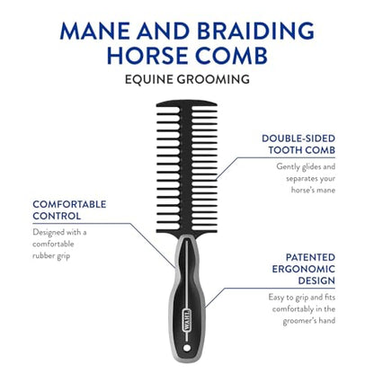 Wahl Professional Animal Mane & Tail Brush, 858708, Black - color: Black