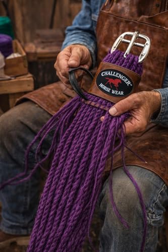 Western 27 Strand Double Weave Purple Mohair Roper Cinch 97RT07PP - size: 30"
