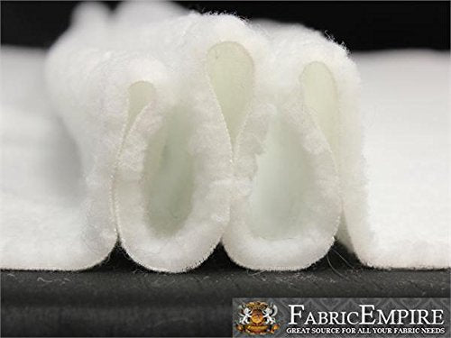 Heavy Duty Sherpa Sheep Skin 60" Wide - 21oz per Yard, 7.7mm Sold by The Yard (White) - color: White, size: Heavy Duty Sherpa