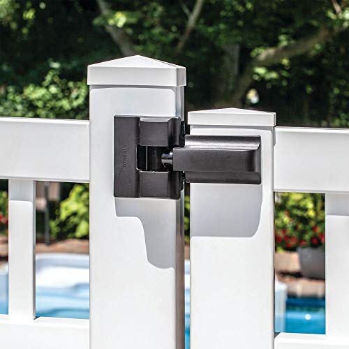 Barrette Outdoor Living Heavy-Duty Modern Wrap Hinge Pair, Black