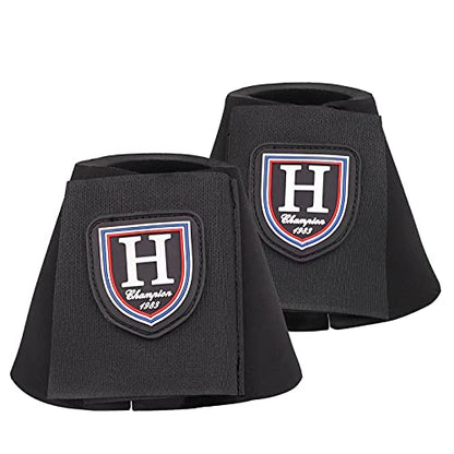 Harrison Howard Horse Neoprene Bell Boots Provide Long-Lasting Protection for Your Horse Sold in Pairs Black - size: Extra Full (X-Large)