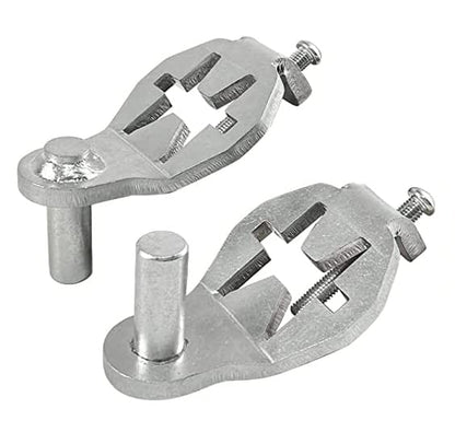 T-Post Gate Hinge Pins - Heavy Duty Gate Hanger, Hang a gate from a Metal T Post, Steel Gate Hinges Target Hanger for Farm Gate, Garden & Backyard Gate, Easy to Install. (Patent)