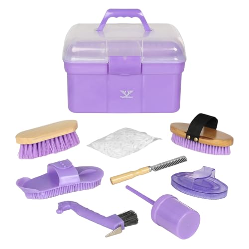 TuffRider Ultimate Groom Box Kit 8 Pieces-Purple - color: Purple
