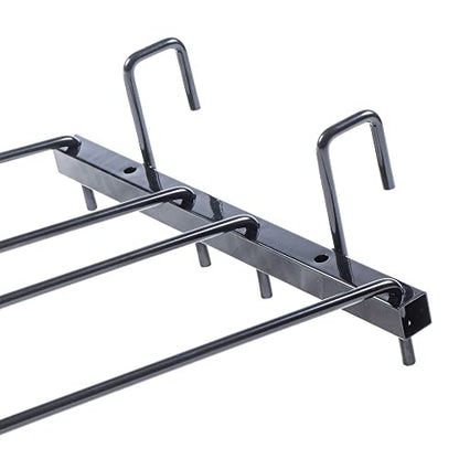 EASY-UP 5 Tier Interchangeable Saddle Rack System for Horse Enthusiasts | Strong Steel Construction | Black Powder Coated | Ideal for Western & English Saddles | Customizable & Portable Design - style: Mini Pad Rack