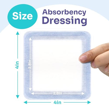 Conkote Super Absorbent Wound Dressing 4"x4" Non-Adhesive Pads, 10 Pack - size: 4" x 4" (10 Dressings)