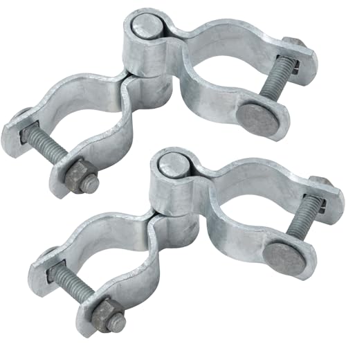 VIVIDA Chain Link Gate Hinge, 1-5/8" Fence Pipe Gate Hinge Kit, 2 Set - color: Silver (2 Set), size: 1-5/8
