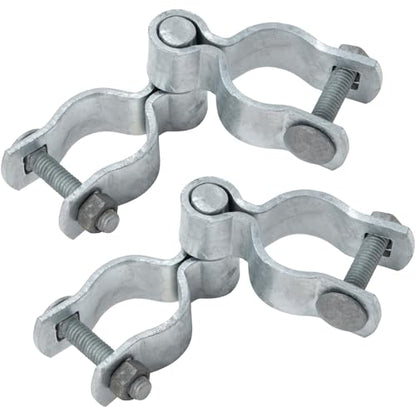 VIVIDA Chain Link Gate Hinge, 1-5/8" Fence Pipe Gate Hinge Kit, 2 Set - color: Silver (2 Set), size: 1-5/8