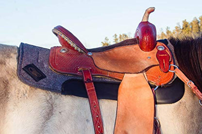 Contour Saddle Pad - color: Gray, size: 30 inches (with 1 inch pad)