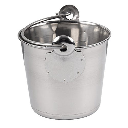 Lindy's 1-Quart Stainless Steel Bucket, Durable Seamless Bucket for Many Home Tasks, Carry Water or Milk, Fill with Food, Use as a Flower Pot, Cleaning Bucket, Table Centerpiece and Much More - size: 1 quart
