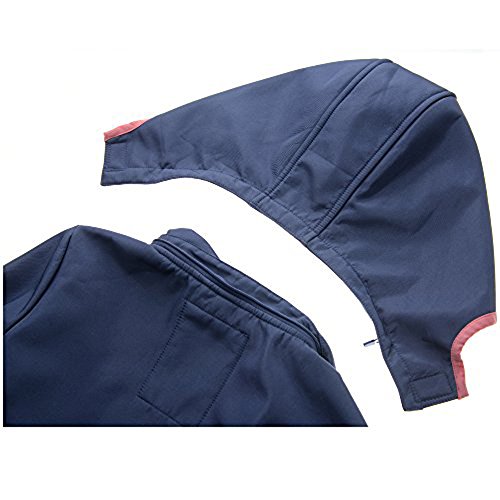 M2C Girls Hooded Fleece Lined Waterproof Windproof Jacket - color: Blue, size: 4T