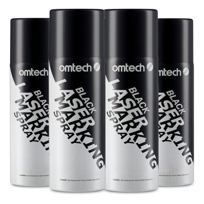 OMTech Laser Marking Spray, 4pcs 8oz, Black Marking for CO2 Laser on Metal - color: 8 OZ -- Black, size: 4 Pcs