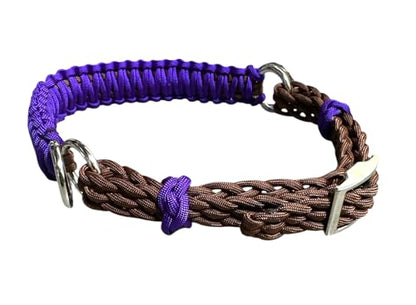 Side Pull Hackamore bitless Bridle Attachment Purple with Your Choice of Black or Brown Chinstrap