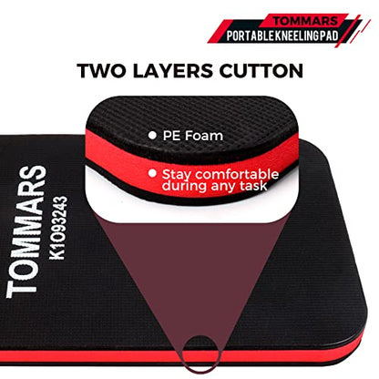 TOMMARS 0.9 Inch Thick Mechanic Kneeling Pad, 15.55 x 9.25 Inches - size: 9.25in Length-Unfodable