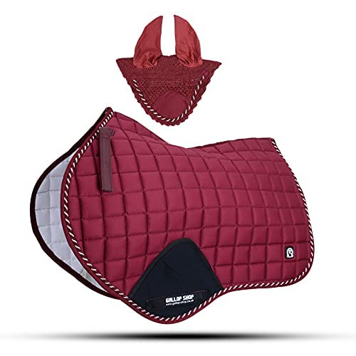 Close Contact Jumping Saddle Cloth Numnah Saddle Pads Free Ear (Ship from USA) - color: White, size: Full