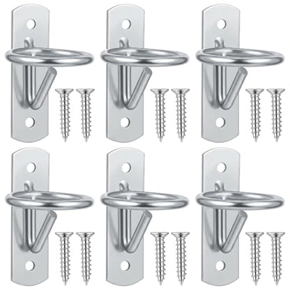 6 Pcs Bucket Hooks for Horses Metal Equestrian Water Bucket Hook Hangers Horse Stalls Feed Barn Farmhouse Supplies,Silver