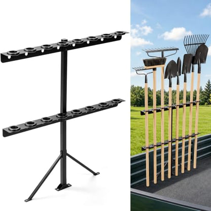 Trailer Tool Racks for Lawn Equipment 8 Hole Truck Shovel Holder