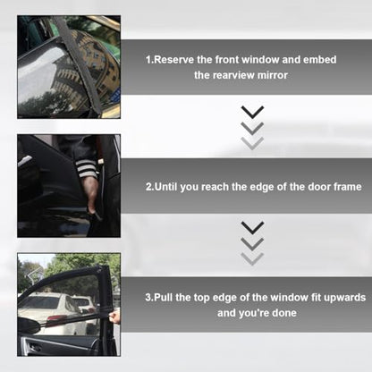 2 PCS Car Window Shades, Stretchy Mesh Front Rear Side Window Sun Shades for Heat Block UV Protection, Universal Breathable SUV Window Screen Covers to Keep Your Cars Cool (SUV, Rear) - color: SUV, size: 2 PCS (Rear)