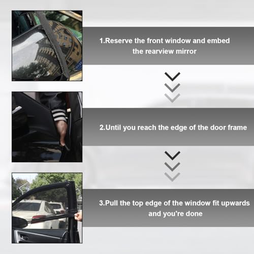 2 PCS Car Window Shades, Stretchy Mesh Front Rear Side Window Sun Shades for Heat Block UV Protection, Universal Breathable SUV Window Screen Covers to Keep Your Cars Cool (Car, Front) - color: Car, size: 2 PCS (Front)