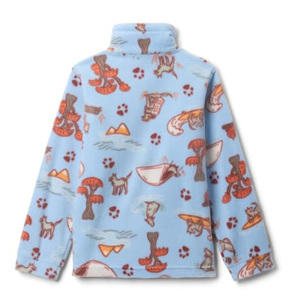 Columbia Youth Boys Zing III Fleece - color: Ripple Blue Trail Tails, size: Small