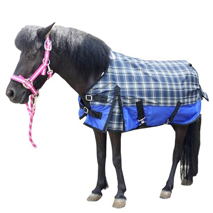 LEAFOREST 600D Pony Miniature Horse Rain Sheet Turnout Blanket No Fill - size: 42IN