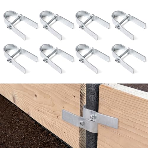 8 Pack Horse Panel Clamps for Wood Boards, 1-5/8" Heavy Duty Galvanized Corral Panel Clamp Fit 2" Livestock Panels Attach Lumber to Horse Stalls Round Pens or Cattle Panels