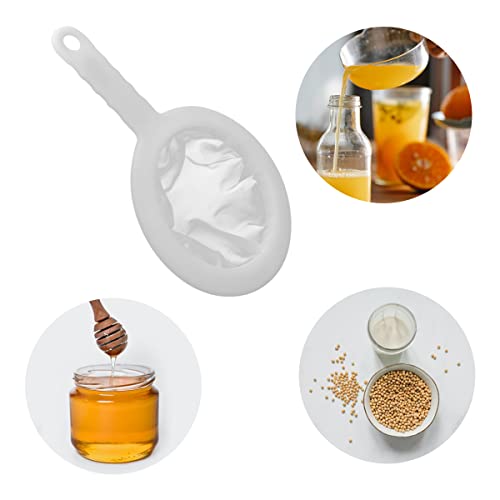 200 Mesh Food Filter Strainer, Reusable Fine Mesh Strainer, Nylon Mesh Sieve Plastic food strainer with Handle, Ideal for Filtering Coffee, Juice, Oils, Soy Milk