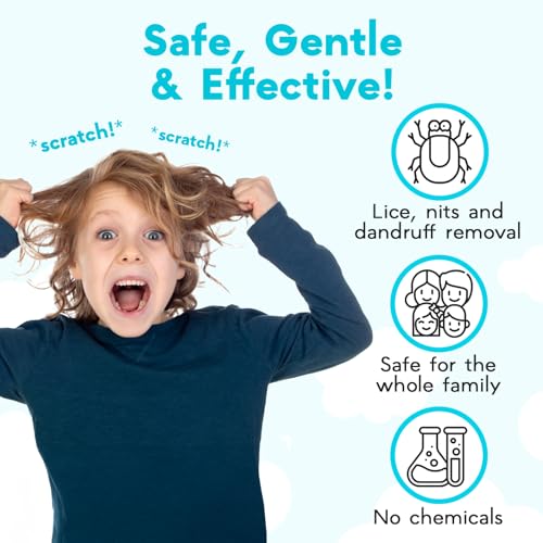 Lice Comb for Kids 2-Pack – Nit Comb with Magnifier, All Hair Types