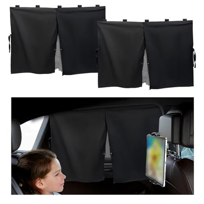 povtii Car Window Shade, Magnetic Double Layer Auto Side Windows Sun Shade for Heat/UV Protection, Vehicle Privacy Window Curtain for Baby & Kids, Universal Car Accessories (2 PCS)