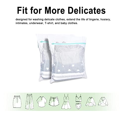 OTraki Mesh Washing Bags for Laundry 16x20 Inch Medium Mesh Bag Laundry Washer Delicates Lingerie Wash Machine Net Zipper Bag Heavy Duty Home Dorm Hotel Don't Drying, Melting 140-176℉, White - size: 16 x 20 inch