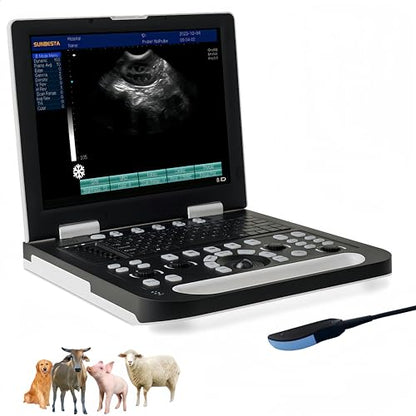 N50 Portable Veterinary Ultrasound Machine for Pregnancy, 15-Inch LCD at Home Ultrasound Machine for Cows, Cattle, and Horses Pregnancy Check (Convex Rectal Probe) - size: Convex Rectal Probe