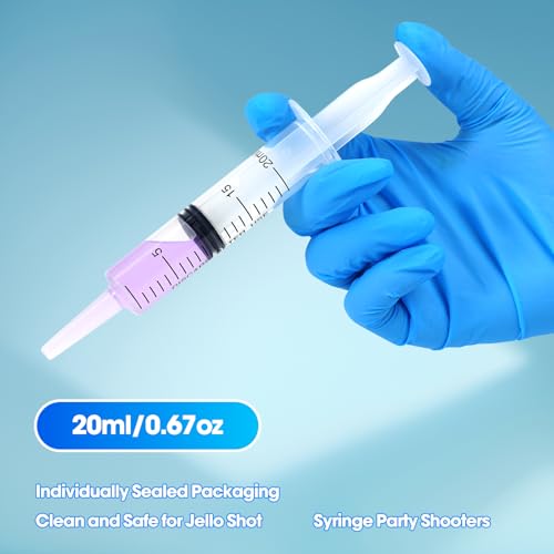 20ml Syringe for Liquid,20 Pack Large Plastic Syringes with Adapters and Cap,Individually Sealed Syringe for Feeding,Irrigation Water and Scientific Labs - size: 20ML