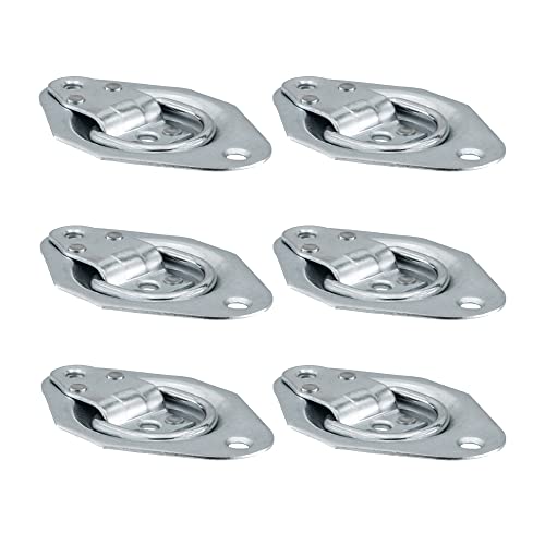 RecPro RV D-Ring Tie Down Anchors, 2,500 lb, 6-Pack - color: 2,500 lb capacity, size: 6 Pack