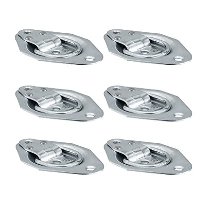 RecPro RV D-Ring Tie Down Anchors, 2,500 lb, 6-Pack - color: 2,500 lb capacity, size: 6 Pack
